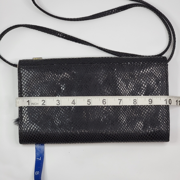 Antonio Scepi Italian Leather Snake Skin Embossed Clutch with Strap, EUC - Picture 7 of 8